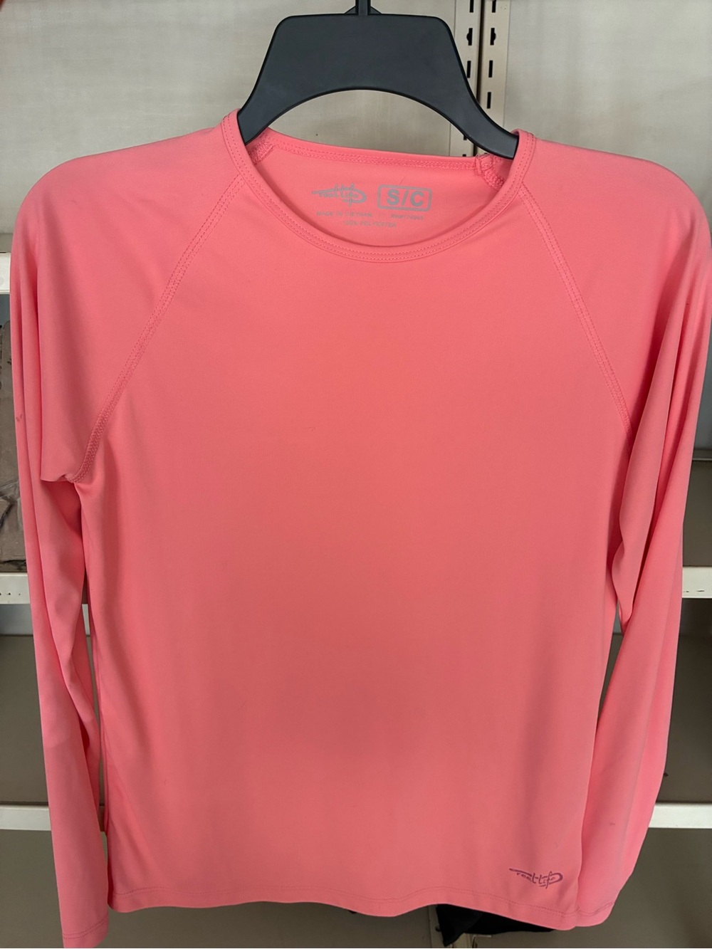 Performance Long Sleeve Tee — Coral Pink